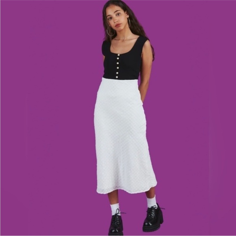 New! UNIF Clubhouse Two Tone Maxi Vintage Style 90s Y2K Dress Size XL